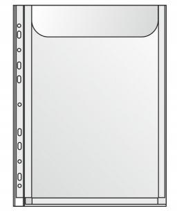 Koszulka poszerzana na katalog A4 z klapką Tres 5 szt.