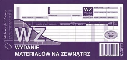 Druk WZ Wydanie materiałów na zewnątrz Michalczyk i Prokop 351-8 80 kartek