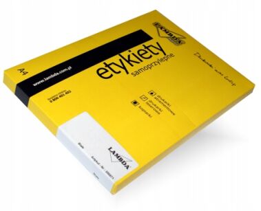 Etykiety samoprzylepne A4 Lambda 210x148 mm