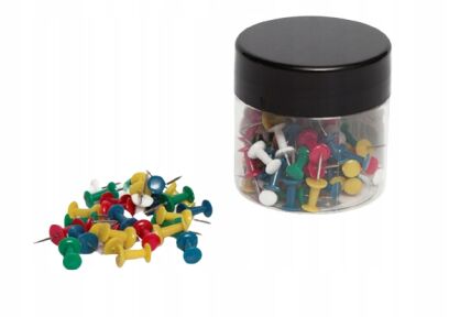 Pinezki do tablicy korkowej Tres mix kolorów 100 szt.