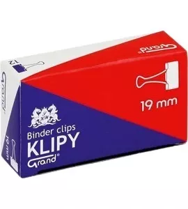 Klipy biurowe Grand 19 mm 12 sztuk