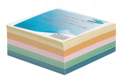 Kostka nieklejona kolorowa Tres 85x85x35 mm