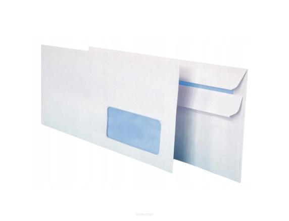 Koperta z okienkiem DL (110 x 220 mm) biały